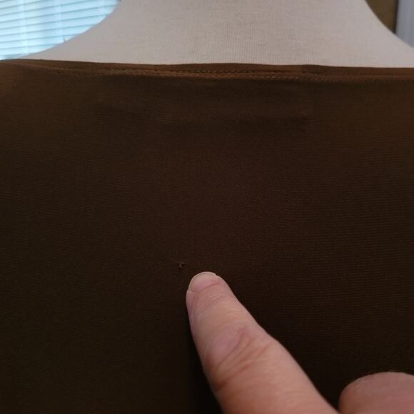 Attitudes By Renee Blouse Top Size XL Brown Pleated Career Work Contemporary QVC - Picture 5 of 8